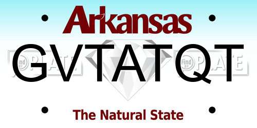GVTATQT Arkansas License Plate