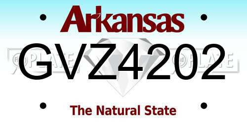 GVZ4202 Arkansas License Plate