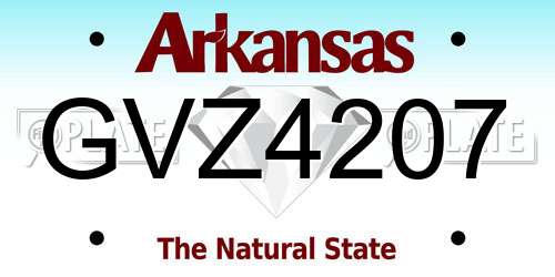 GVZ4207 Arkansas License Plate