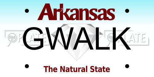 GWALK Arkansas License Plate