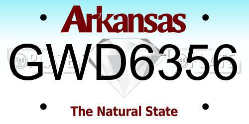 GWD6356 Arkansas License Plate