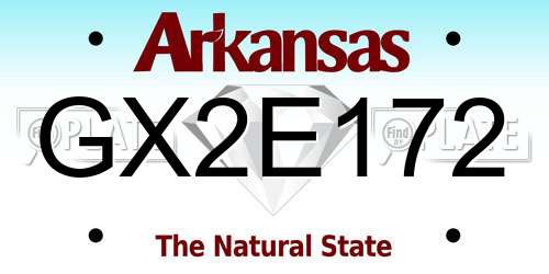 GX2E172 Arkansas License Plate