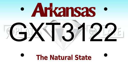 GXT3122 Arkansas License Plate