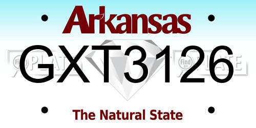 GXT3126 Arkansas License Plate