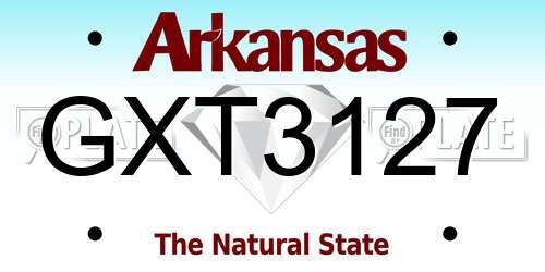 GXT3127 Arkansas License Plate