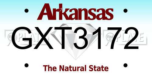 GXT3172 Arkansas License Plate