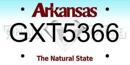 GXT5366 Arkansas License Plate