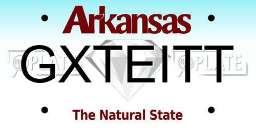 GXTEITT Arkansas License Plate