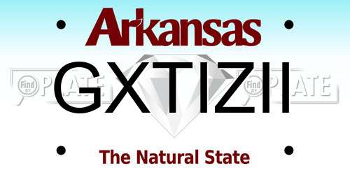 GXTIZII Arkansas License Plate