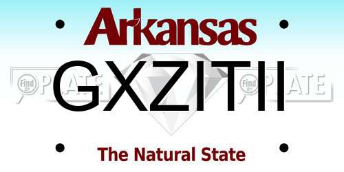 GXZITII Arkansas License Plate
