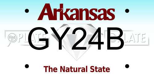 GY24B Arkansas License Plate