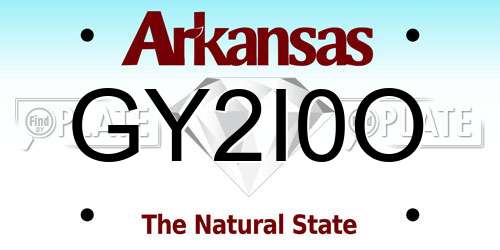 GY2I0O Arkansas License Plate