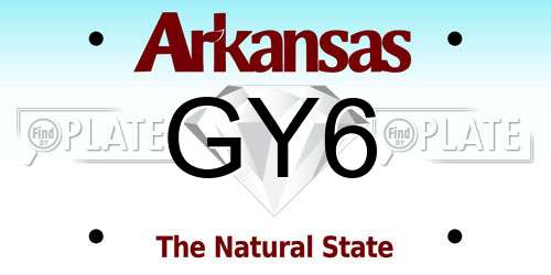 GY6 Arkansas License Plate