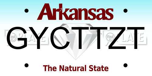 GYCTTZT Arkansas License Plate