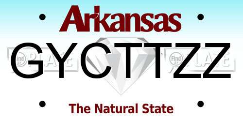 GYCTTZZ Arkansas License Plate