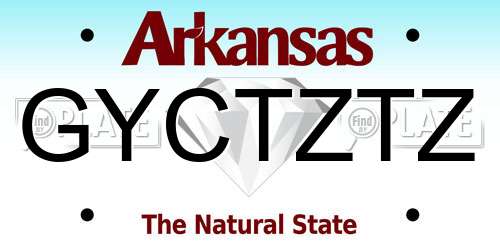 GYCTZTZ Arkansas License Plate