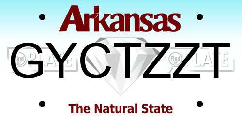 GYCTZZT Arkansas License Plate