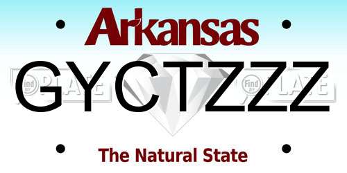 GYCTZZZ Arkansas License Plate
