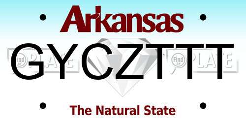 GYCZTTT Arkansas License Plate