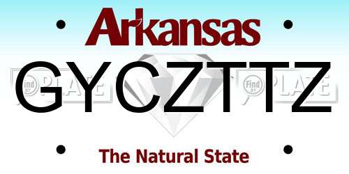 GYCZTTZ Arkansas License Plate