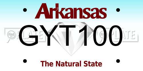 GYT100 Arkansas License Plate