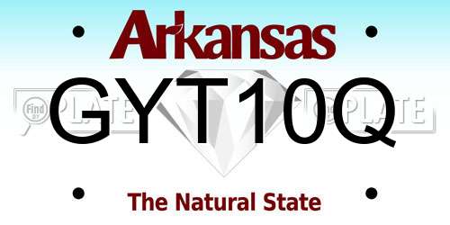 GYT10Q Arkansas License Plate