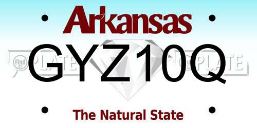 GYZ10Q Arkansas License Plate