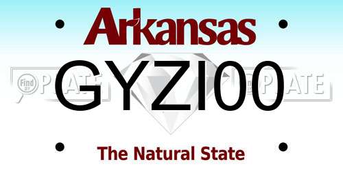 GYZI00 Arkansas License Plate