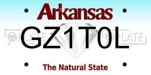 GZ1T0L Arkansas License Plate