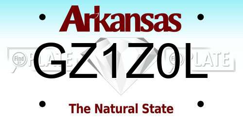 GZ1Z0L Arkansas License Plate