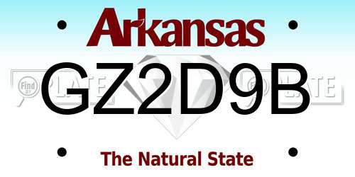 GZ2D9B Arkansas License Plate