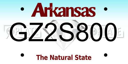 GZ2S800 Arkansas License Plate