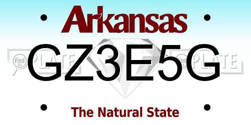 GZ3E5G Arkansas License Plate
