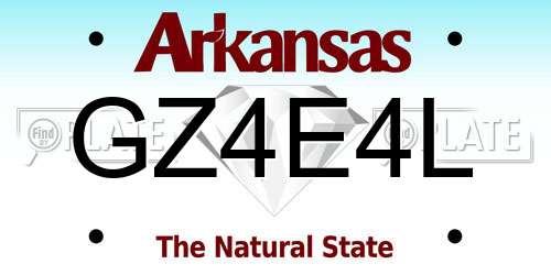 GZ4E4L Arkansas License Plate