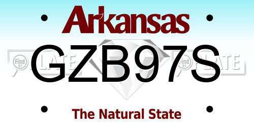 GZB97S Arkansas License Plate