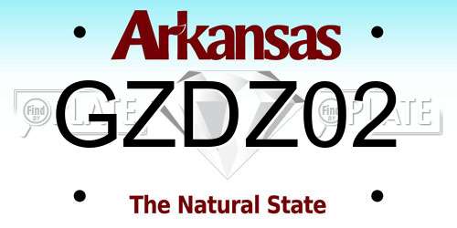 GZDZ02 Arkansas License Plate