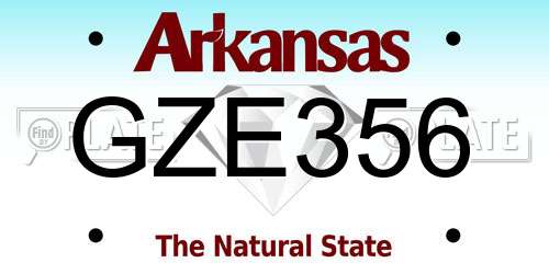 GZE356 Arkansas License Plate