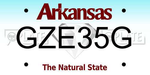 GZE35G Arkansas License Plate