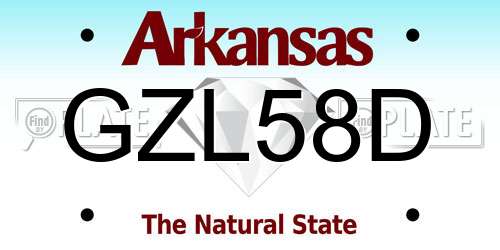 GZL58D Arkansas License Plate