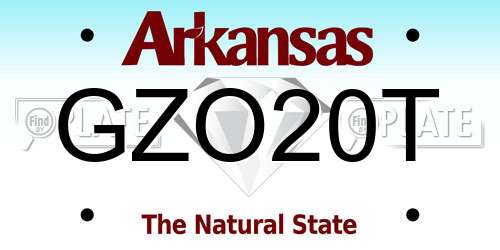GZO20T Arkansas License Plate