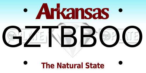 GZTBBOO Arkansas License Plate
