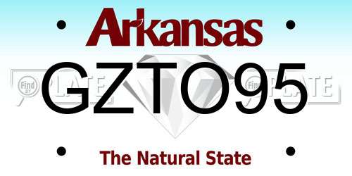 GZTO95 Arkansas License Plate