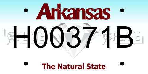 H00371B Arkansas License Plate