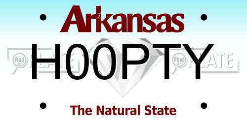 H00PTY Arkansas License Plate