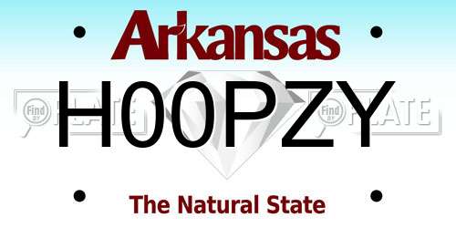 H00PZY Arkansas License Plate