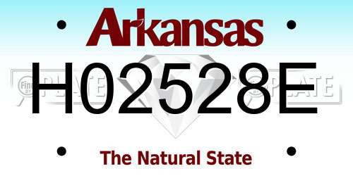 H02528E Arkansas License Plate
