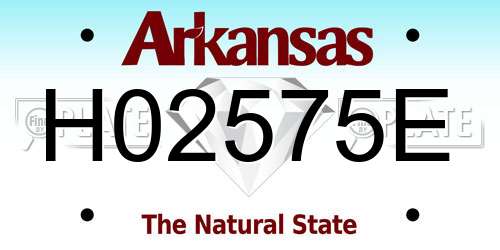 H02575E Arkansas License Plate