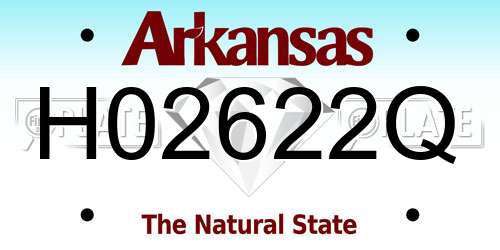 H02622Q Arkansas License Plate