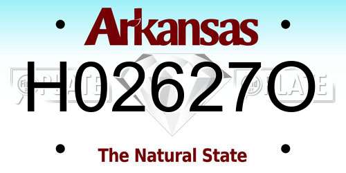 H02627O Arkansas License Plate