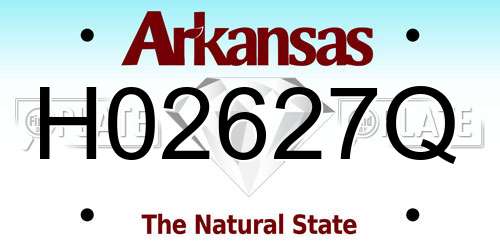 H02627Q Arkansas License Plate